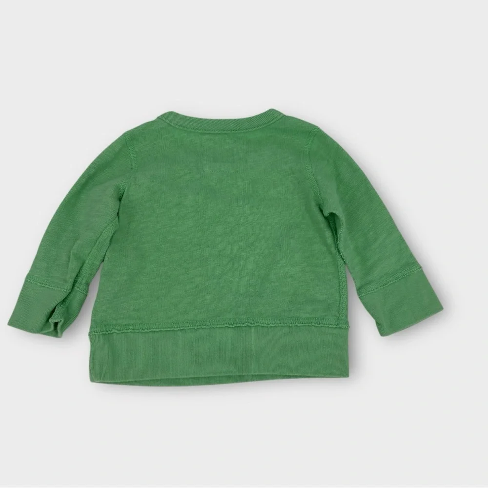 babyGap Crewneck Long Sleeve Pullover Top in Green Unisex Infant Size 6-12 Month